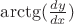 $\arctg(\frac{dy}{dx})$