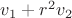 $v_1+r^2v_2$