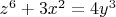 $z^{6}+3{{x}^{2}}=4{{y}^{3}}$
