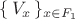 $\{\, V_x \,\}_{x \in F_1}$