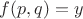 $f(p,q)=y$