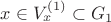 $x\in V_x^{(1)}\subset G_1$