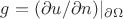 $g=(\partial u/\partial n)|_{\partial\Omega}$
