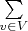 $\sum\limits_{v\in V}$