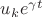 $u_ke^{\gamma t}$