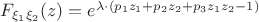$F_{\xi_1 \xi_2}(z) = e^{\lambda\cdot(p_1z_1+p_2z_2+p_3z_1z_2-1)}$