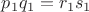 $p_1{q_1}=r_1{s_1}$