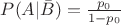 $P(A| \bar{B}) = \frac{p_0}{1-p_0}$