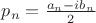 $p_{n} = \frac{a_{n}-ib_{n}}{2}$