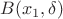 $B(x_1,\delta)$