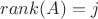 $rank(A)=j$