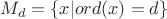 $M_d=\left \{x|ord(x)=d \right \}$