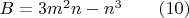 $B=3m^2n-n^3 \qquad (10)$