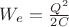 $W_e=\frac{Q^2}{2C}$ $W_e=\frac{Q^2}{2C}$