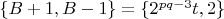 $\{ B+1, B-1 \} = \{ 2^{pq-3}t, 2 \}$