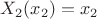 $X_2(x_2) = x_2$