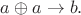 $a\oplus a\to b.$