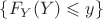 $\{F_Y(Y) \leqslant y\}$
