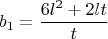 $$b_1=\frac{6l^2+2lt}{t}$$
