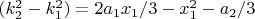$(k_2^2 - k_1^2)=2a_1x_1/3-x_1^2-a_2/3$