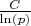$\frac {C}{\ln(p)}$