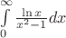 $\int\limits_0^{\infty} \frac{\ln x}{x^2-1} dx$ $\int\limits_0^{\infty} \frac{\ln x}{x^2-1} dx$