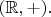 $(\mathbb{R},+).$