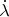 $\dot \lambda$
