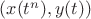 $(x(t^n),y(t))$