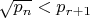 $\sqrt{p_n} < p_{r+1}$