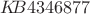 $K \negthickspace B4346877$
