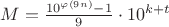 $M = \frac{10^{\varphi(9n)} - 1}{9}\cdot 10^{k+t}$