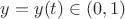 $y=y(t)\in(0,1)$