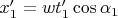 $x_1'=wt_1'\cos\alpha_1$