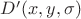 $D'(x,y,\sigma)$