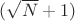 $(\sqrt N +1)$
