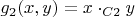$g_2(x,y)=x\cdot_{C2}y$
