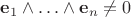 $\mathbf e_1\wedge\ldots\wedge\mathbf e_n\ne0$