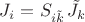 $J_i=S_{i\tilde k}\,\tilde J_k$ $J_i=S_{i\tilde k}\,\tilde J_k$