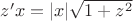 $z'x=|x|\sqrt{1+z^2}$ $z'x=|x|\sqrt{1+z^2}$