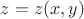 $\(z = z(x, y)\)$