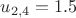 $u_{2,4}=1.5$