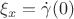 $\xi_x=\dot{\gamma}(0)$