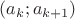 $$(a_k; a_{k+1})$$