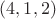 $(4,1,2)$ $(4,1,2)$