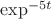 \exp^{-5t}