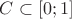 $C\subset [0;1]$