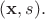 $(\mathbf{x},s).$
