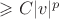 $\geqslant C|v|^p$