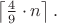 $\left\lceil \frac{4}{9}\cdot n\right\rceil.$